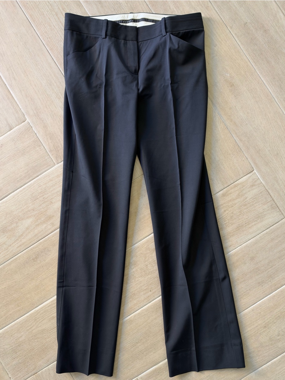 Theory Black Wide-Leg Women's Pants
